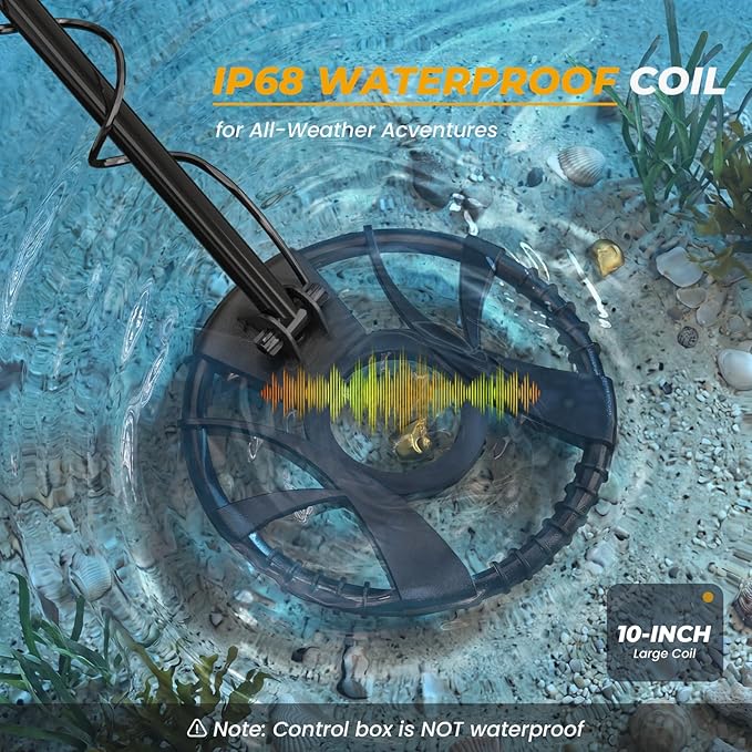 Higher Accuracy Metal Detector for Adults: 2026 Latest Professional Gold Detector with Backlit LCD, Advanced DSP Chip, IP68 Waterproof 10" Large Coil, Portable & Lightweight, Gifts for Men Fathers Dad