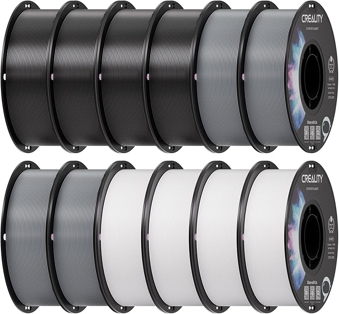 Creality PETG 3D Printer Filament 12 kg, Excellent Toughness High Precision, Odorless Non-Toxic Moistureproof, Glossy PETG Filament 1.75mm for 3D Printer