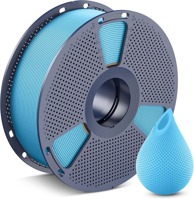 SUNLU 3D Printer Filament PETG Filament 1.75mm,Less Stringing Good Layer Adhesion High Toughness,PETG Filament 1.75 ±0.02mm, 1kg Spool(2.2lbs),Sky Blue.