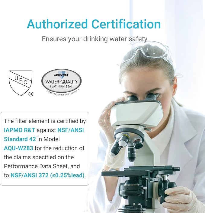 AQUA CREST 51300C Water Filter Replacement for Elkay® 51300C, [NO CHIP] Compatible with Elkay® ezH20® and Halsey Taylor® Bottle Filling Stations, NSF/ANSI 42, Reduces Chlorine, Bad Taste & Odor 2 Pack