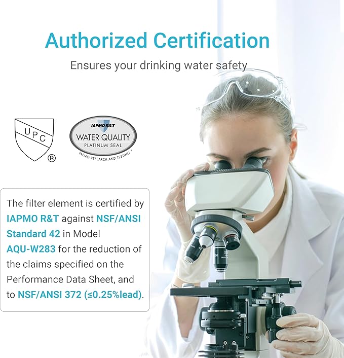 AQUA CREST 51300C Water Filter Replacement for Elkay® 51300C, [NO CHIP] Compatible with Elkay® ezH20® and Halsey Taylor® Bottle Filling Stations, NSF/ANSI 42, Reduces Chlorine, Bad Taste & Odor 3 Pack