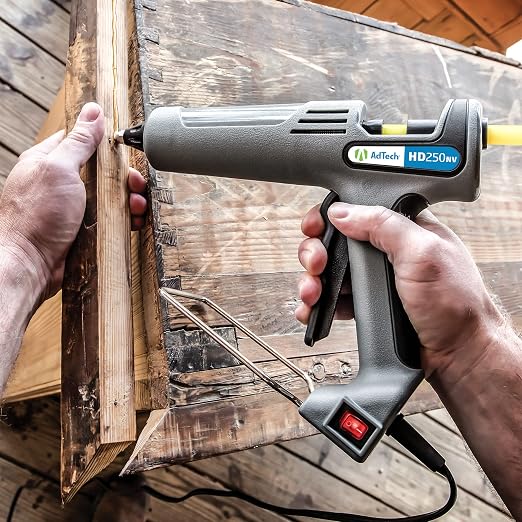 AdTech Professional High Performance Wood High Temp Industrial Bond Hot Glue Sticks 10" Amber