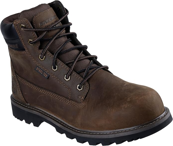 Skechers Men's Longrider 6 Inch Padded Collar Steel Toe