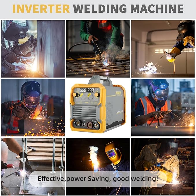 135A MIG Welder 110V,Flux Core Welder with Flux MIG/Lift TIG/Stick 3-in-1 IGBT Inverter LED Digital Display Welder with Thermal Protection,Hot Start,Adjustable Arc Force,VRD,and Anti-Stick