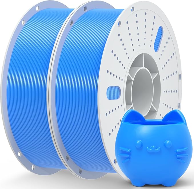 PINBALL PETG 3D Printer Filament 1.75mm High Precision Durable Moisture-Proof Strong Filament Mith Better Flow Dimensional Accuracy +/- 0.02mm Suitable for Most FDM 3D Printers 2 Kilograms Blue