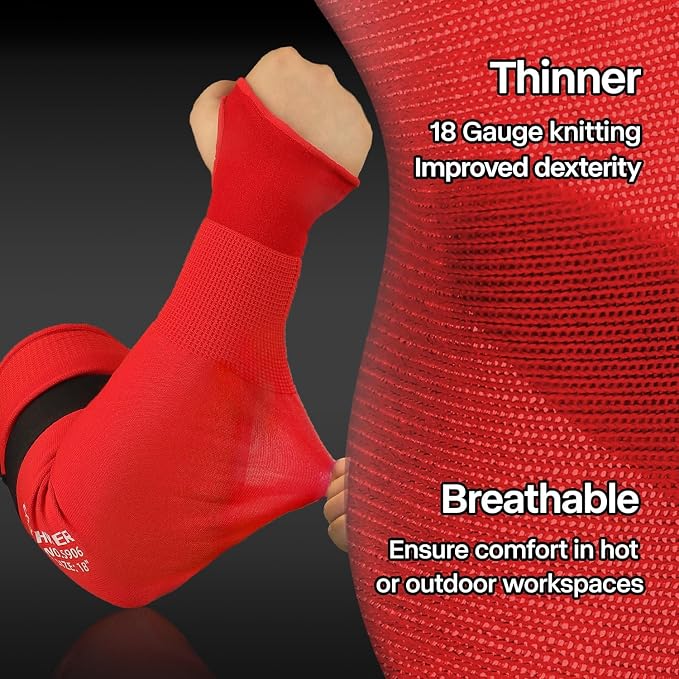 Schwer AIR-SKIN ANSI A6 Cut Resistant Arm Sleeves for Men & Women S906, Non-PFAS Arm Protectors for High Risk Work, UPF50+ UV Protection Cooling Gardening Sleeves for Farming, Lightweight, Breathable