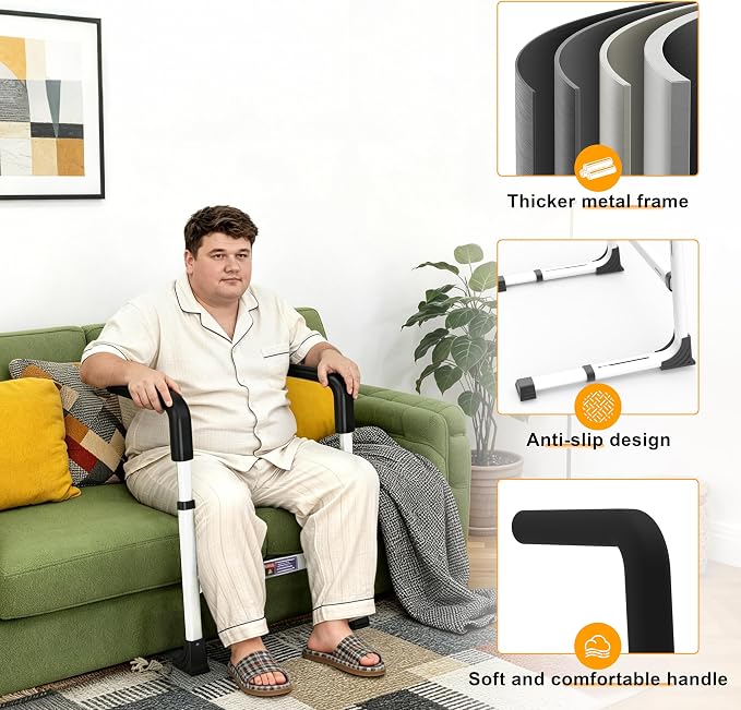 Couch Stand Assist for Elderly, Adjustable Chair Assist for Elderly Sit to Stand, Heavy-Duty Senior Lifting Devices & Standing Aids for Seniors, 400lbs Capacity, White