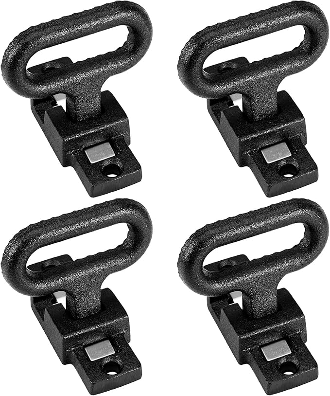 4 Pack Black Folding Safety Step Steel Heavy-Duty Fold Down Utility Body Step Grab flip-up Handle Step for Truck,Trailers, Busses, Boat, RV, Camper, and Other Vehicles E-Coat