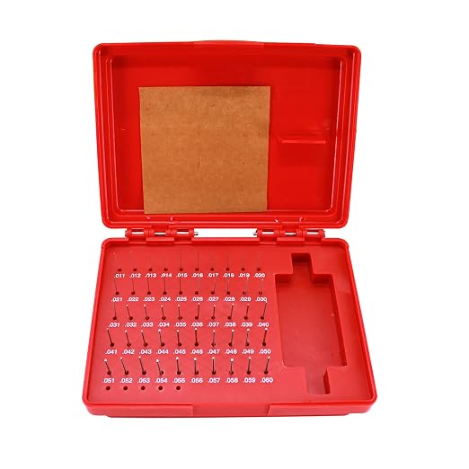 HFS(R) Pin Gage Set M0 Plus Steel Gauge with Storage Case for Carpenters and Home Improvement 50 PCS 0.011-0.060"