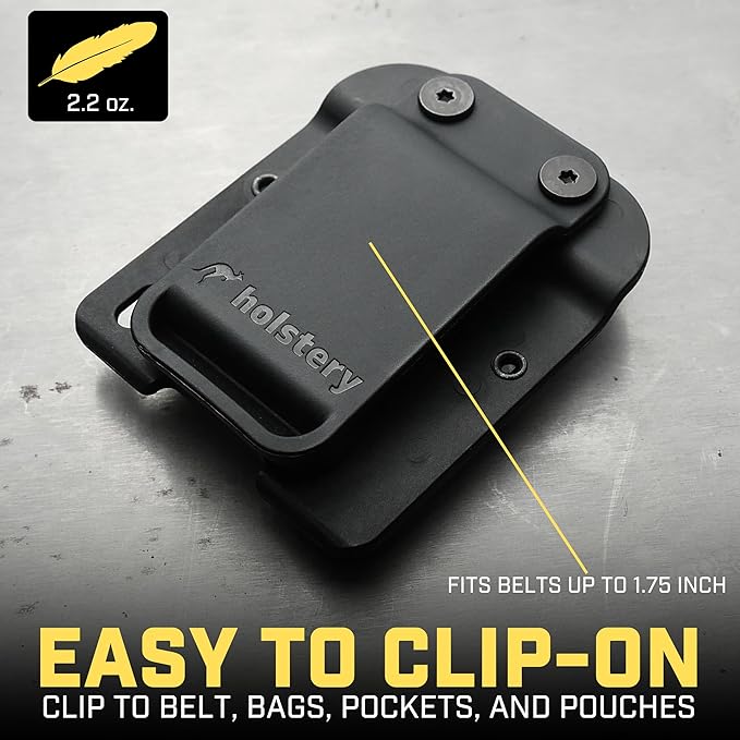 Holstery TapeMaster | Clip-On Tape Measure Holder - Low-Profile Measuring Tape Holster for Your Belt, Tool Bags, Pockets, or Pants