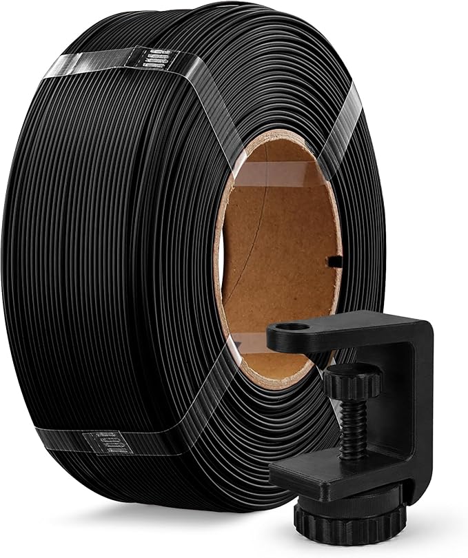 OVERTURE High Speed Refill PLA+ 3D Printer Filament 1.75mm, Upgraded Rapid PLA 2.0 with Enhanced Toughness & Stability, 1kg (2.2lb) Refilament for Bambu Lab (Black)