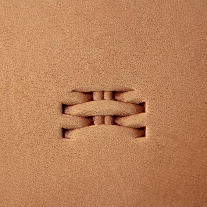 DandS ltd Leather Stamp Tool, Basket Weave, Professional Steel Craft Tool for Leatherworking, Embossing, Carving & Stamping Leather Projects, Belts Wallets & DIY Projects Compatible with Mallet #355B