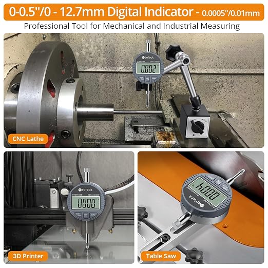 Neoteck 0.03" Test Indicator Set + 0.5" Digital Indicator Set