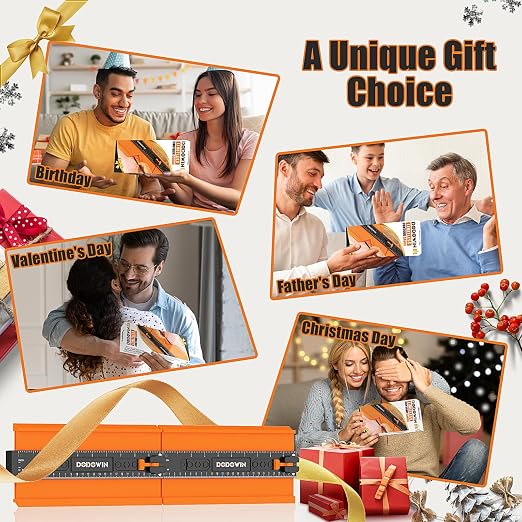 DODOWIN Connectable Contour Gauge with Lock, 20 Inch Profile Duplicator Tool for Tile Flooring, Laminate & Woodworking, Shape Outline Gauge for Irregular Edge Measuring, Practical Tool Gift for Men
