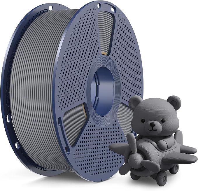 SUNLU High Speed Matte PLA 3D Printer Filament 1.75mm, Matte Grey, 1KG | Up to 600mm/s Fast 3D Printing Filament, Smooth Matte PLA, Fits Most FDM 3D Printers, 1KG Reusable Spool