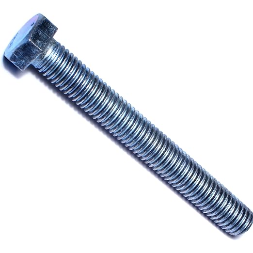 Hard to Find Fastener Tap Hex Bolts, Durable Corrosion-Resistant Steel Hex Head Bolt for Home Improvement, DIY, Construction, 1/2-13 x 4, Pack of 25