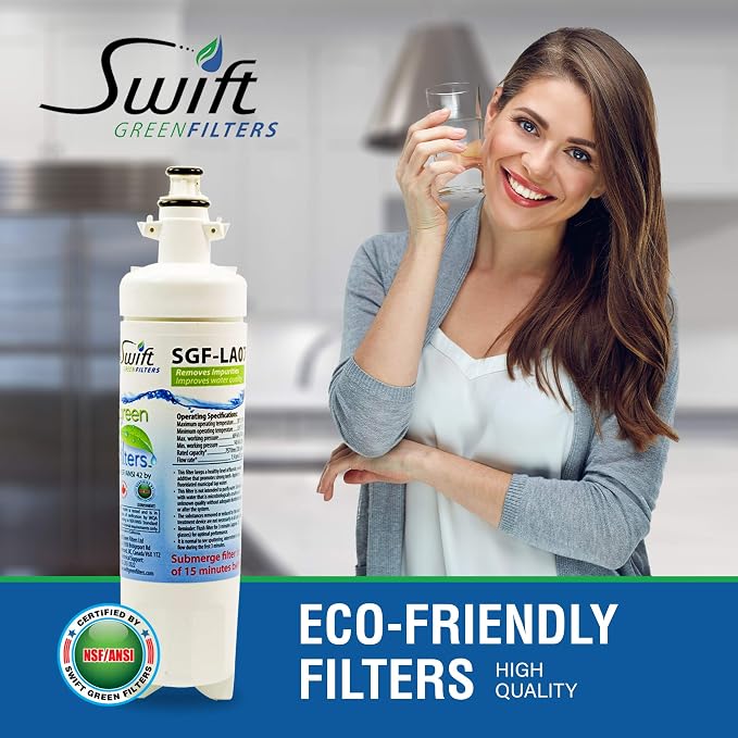 Swift Green Filters Replacement water filter for LG LT700-P, 46-9690, ADQ36006102, ADQ36006101,EFF-6032A,PH21410 (1Pack) Made in USA