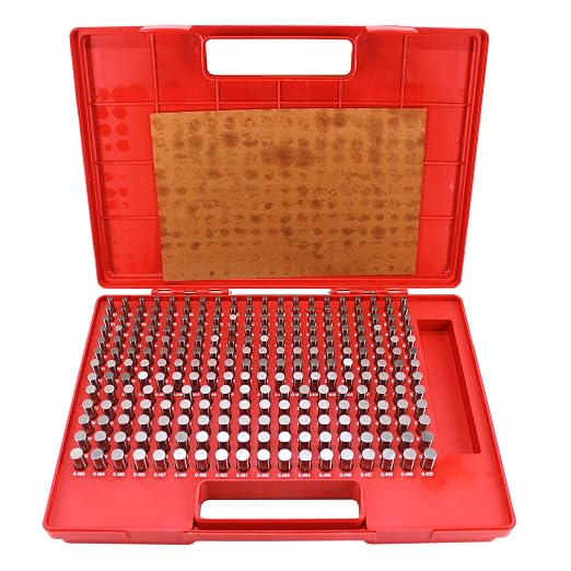 HFS(R) Pin Gage Set M2 Plus Steel Gauge with Storage Case for Carpenters and Home Improvement 250 PCS 0.251-0.500"