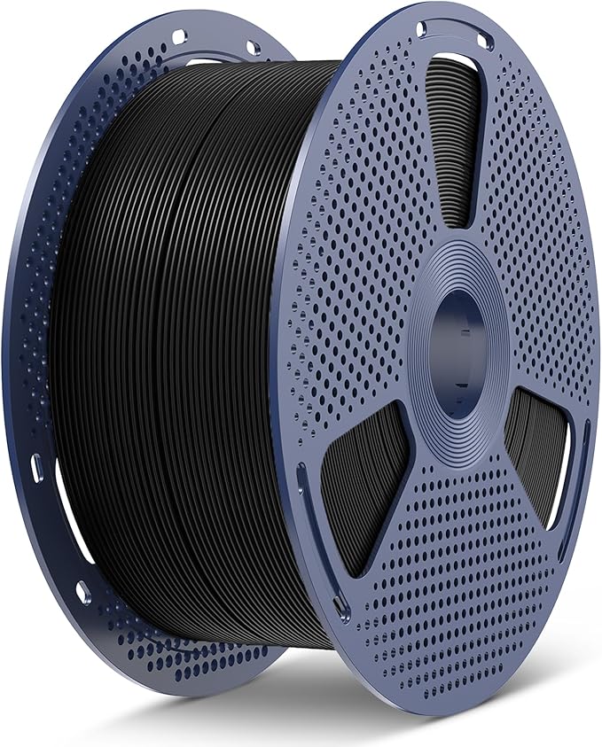 SUNLU 5KG PLA+2.0 3D Printer Filament, Large Spool(11lbs) PLA+ Filament 1.75mm, Tougher and Stronger, Dimensional Accuracy +/-0.02mm, 5KG/1 Spool, PLA+ Black