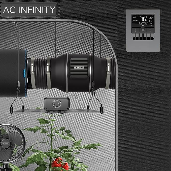 AC Infinity CLOUDLINE PRO T6, Quiet 6” Inline Duct Fan with Temperature Humidity VPD Controller, WiFi Integrated App Control - Ventilation Exhaust Fan for Heating Cooling, Grow Tents, Hydroponics