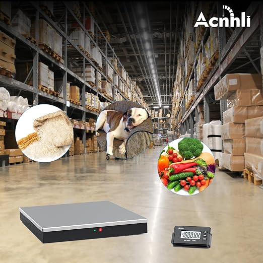 Transportation Scale Smart Digital Postal Scale,440 lb Heavy dutypostal Scale Stainless Steel, Digital Postage Scale for Warehouse/Home/Courier Company, Includes Adapter and Product Manual