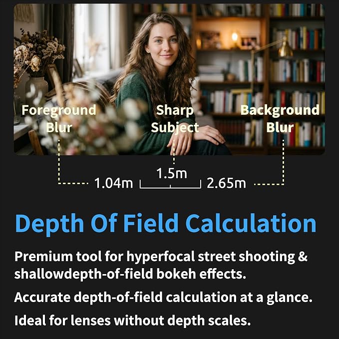 LightMate Lite 2R Light Meter, 30°FOV High Precision Ambient Light Digital Exposure Meter, 0.96in Large OLED Screen, Ultra-Compact 1.24oz, Rechargeable 20H Battery Life, for Film Leica Cameras, Black