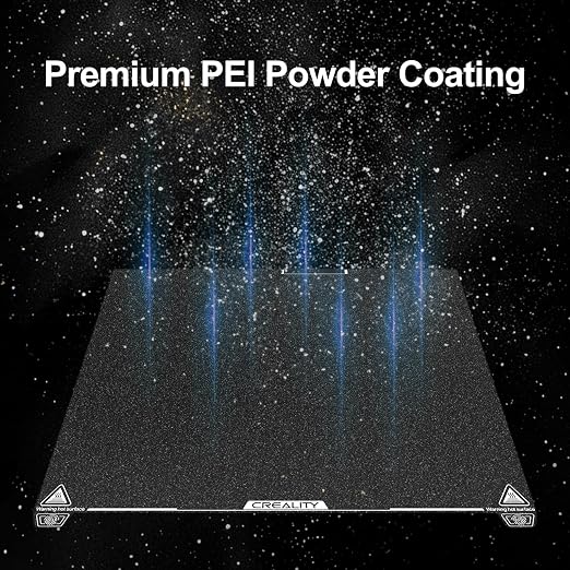 for Creality K2 Plus Build Plate, 370 x 370mm 3D Printer Platform with Textured PEI Surface Removable Spring Steel Magnetic Base for Creality K2 Plus 3D Printers (Frosted)