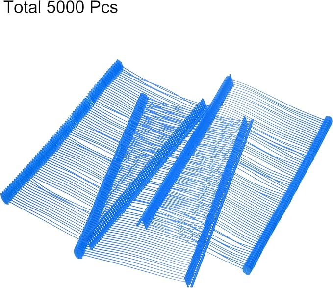 uxcell 5000pcs 2 Inch(50mm) Micro Tagging Gun Fasteners, Tag Pins Clothing Tagging Barbs Attachments Plastic Garment Price Tag Barb for Clothes, Blue