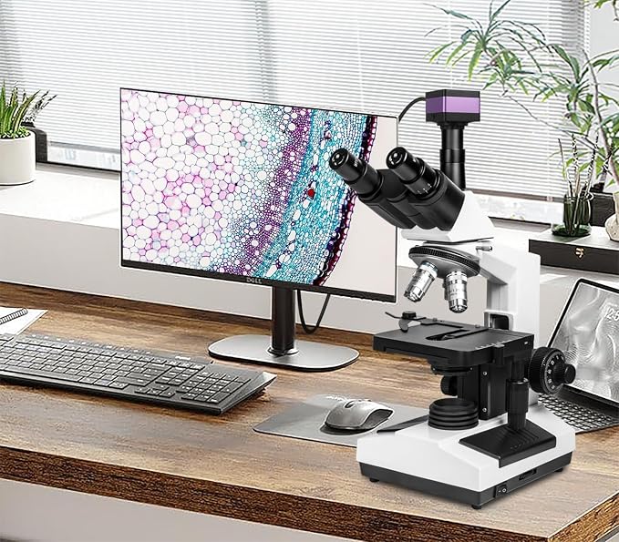 4K HD Microscope Camera with Real-Time Imaging – 4608 x 3456 Resolution, 16MP USB Digital Camera for Still Photos and Live Video Capture