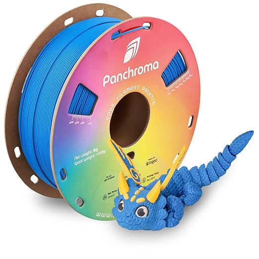 Polymaker Panchroma Satin PLA Filament 1.75mm for 3D Printing, 1kg, Blue | Neatly Wound, Semi-Matte PLA, Easy Print & Smooth Feeding, Compatible with Bambu Lab & Most 3D Printers