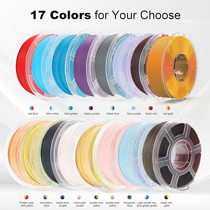 iSANMATE Matte Dual Color PLA Filament 30-300mm/s 2-in-1 Color Rainbow Filament Fast Color Change Filament by Angle 3D Printing 1.75MM 1KG Fit for Bambu Lab 3D Printers,AMS,AMSLite(Blue Green)