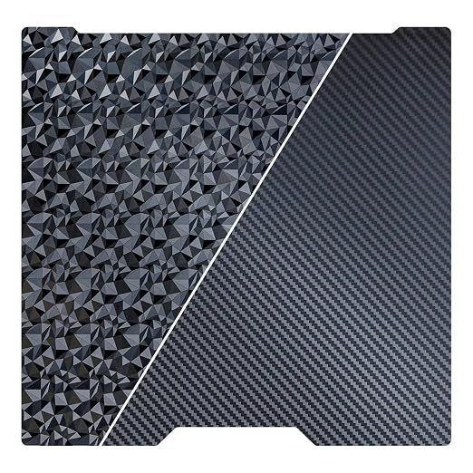 Build Plate for Bambu Lab H2D, 355x346mm Dual Texture PEO & PET Surface(Carbon Fiber+Diamond), Removable Spring Steel Heated Printing Bed Platform, Compatible with PLA/PETG/TPU
