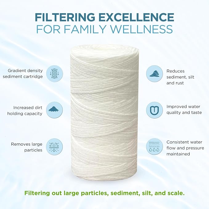 Pelican Water PC40 10 in. 5 Micron Sediment Replacement Filter (4-Pack) by Pelican Water
