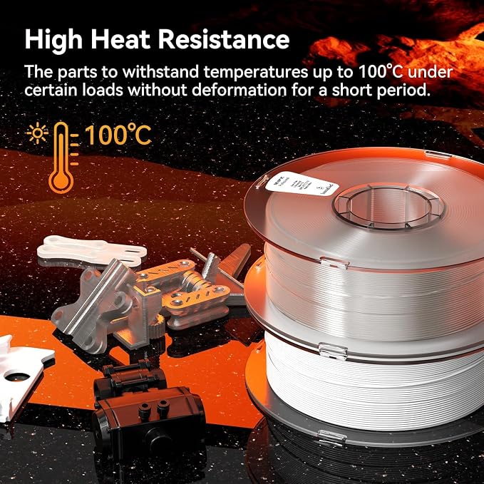 kexcelled PC Filament 1.75mm 1kg,White Polycarbonate Filament 1.75 with Tough and Heat Resistant,PC 3D Printer Filament Dimensional Accuracy +/- 0.03mm