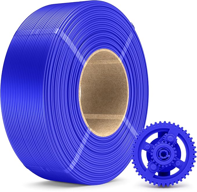 SUNLU PLA+ Refill Filament Refill 1.75mm 1KG, 3D Printer Filament PLA Plus, No-Spool PLA Plus Filament for Reusable Spools Compatible with Bambu Labs Filament, 1KG Roll, Klein Blue