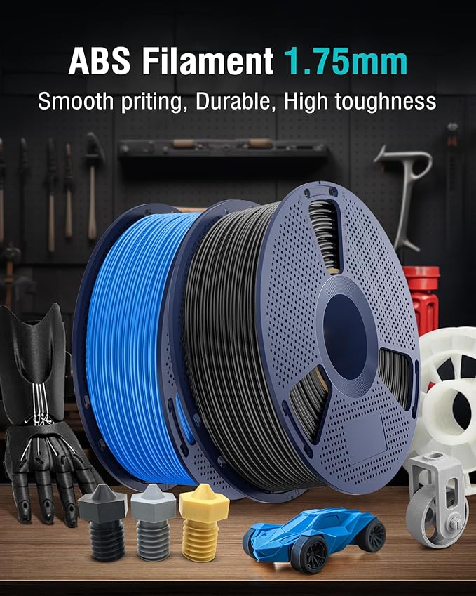 SUNLU ABS Filament 1.75mm,Klein Blue,1kg | 3D Printer Filament,Highly Resistant Durable,Heat Resistance,Excellent Toughness,For 99% FDM 3D Printers.