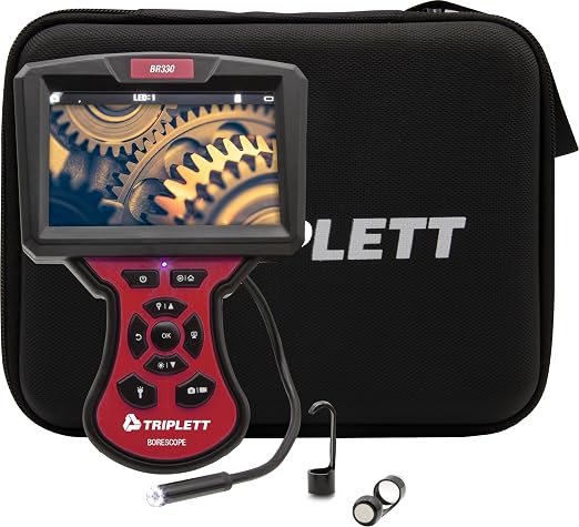 Triplett BR330 High Definition Auto Focus Borescope with Waterproof and Dustproof (IP67) 9mm Inspection Camera