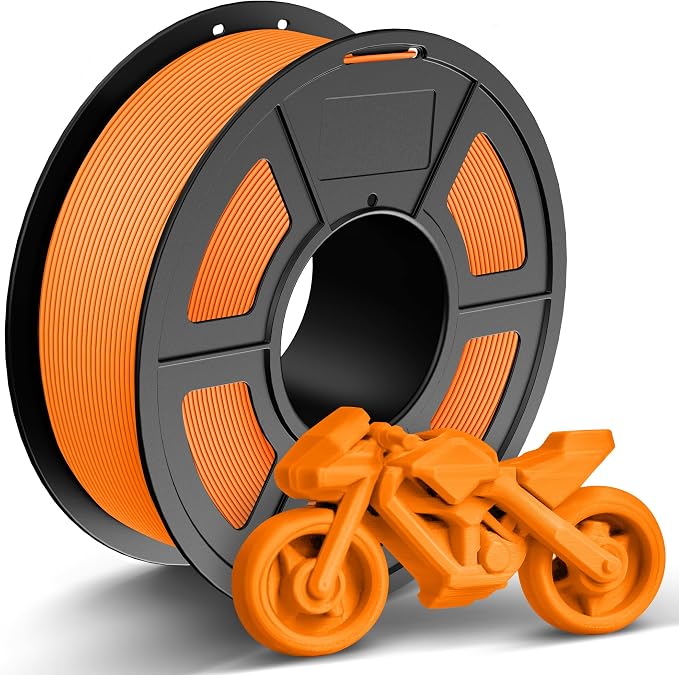 TECBEARS Orange PETG Filament for 30mm/s - 600mm/s High Speed Printing | 1kg Spool, 1.75mm Filament accuracy +/- 0.02 mm, Neatly Wound Filament, Fit Most FDM Printers and Bambu Labs Printer