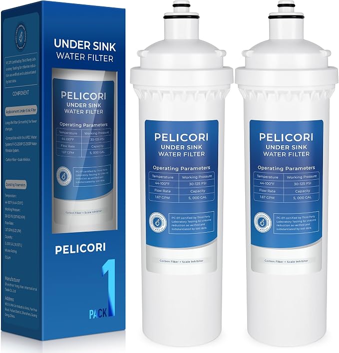 FI-CS-2500P Water Filter Replacement | Compatible with APEC FI-CS-2500 Water Filter, APEC Water Filtration System CS-2500, CS-2500P, 2 Pack