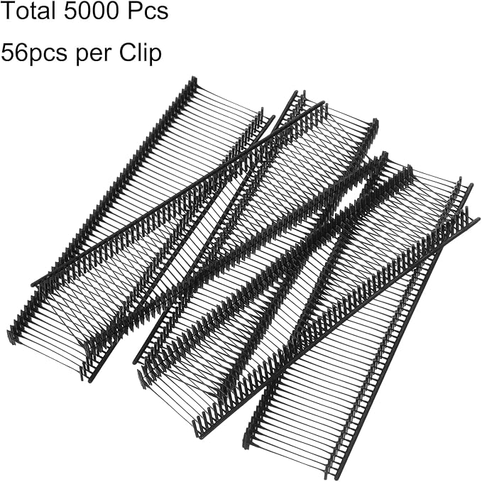 uxcell 5000pcs Standard Tagging Gun Fasteners 20mm Tagging Barbs Pins PP Plastic Tag for Price Tagging Gun, Clothing Tags Gun Attachments for Clothes Bag Fabric, Black