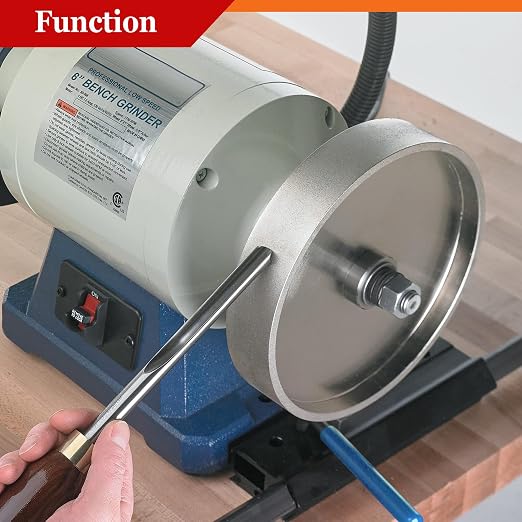 CBN Grinding Wheel, Dia 6" x 1" Wide with 1/2" Arbor, Diamond Grinding Wheel for Sharpening High Speed Steel, Grit 1000