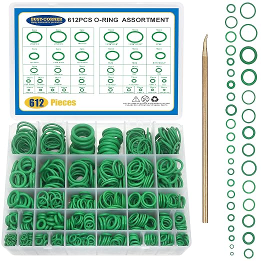 60 PCS 9 Sizes Gasket Air Conditioning System Seal Kit, 612 PCS 36 Sizes A/C O Ring Seals Rubber O-Rings