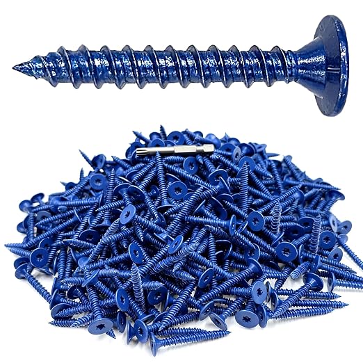 VCTGAM® 1-1/4 Inch Hi-Lo Fasteners for Wood Studs (700 Pack) - Compatible with GO Board Installation - Ceramic Coated Backer Board Screws for Tile, Cement Board, and Shower Remodel - Reduced Splitting