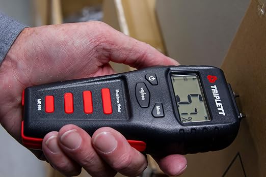 Triplett Pin Moisture Meter for Wood and Building Materials with Audible Indicator (MS100)