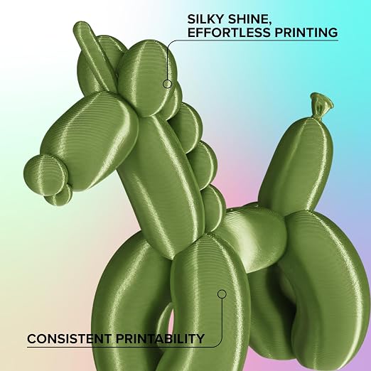 Polymaker Panchroma Silk PLA Filament 1.75mm, 1kg, Peridot Green | Neatly Wound, High-Gloss Finish PLA, Easy Print & Smooth Feeding, Compatible with Bambu Lab & Most 3D Printers