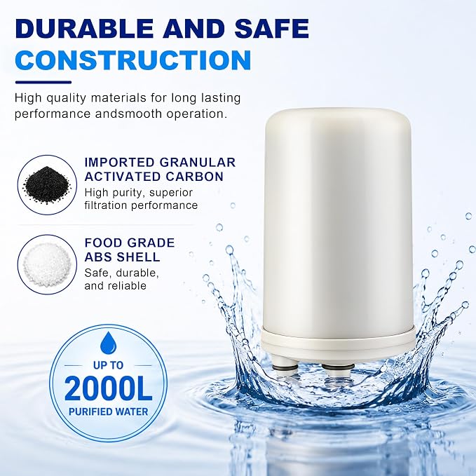 Premium Granular Activated Carbon Filter Compatible with HG-N Type Water Ionizer, Compatible with Enagic Kangen LeveLuk SD501, JrIV, KANGEN 8(Not Original Type Before 2010)