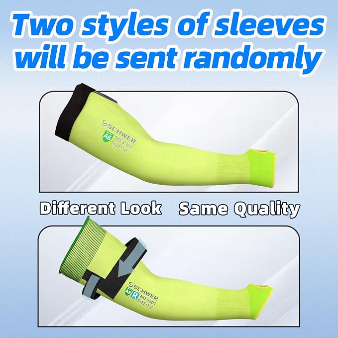 Schwer 22 inch AIR-SKIN ANSI A6 Cut Resistant Arm Sleeves for Men & Women S901, Non-PFAS Arm Protectors for High Risk Work, UPF50+ UV Protection Cooling Gardening Sleeves for Farming, Lightweight