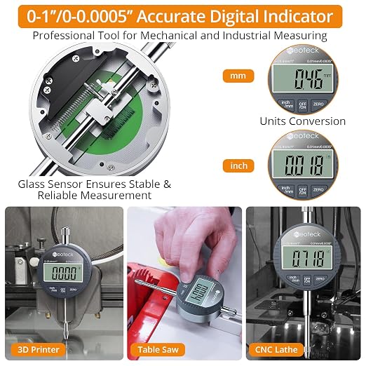 Neoteck 0.5" Digital Indicator + 1" Digital Indicator Kit