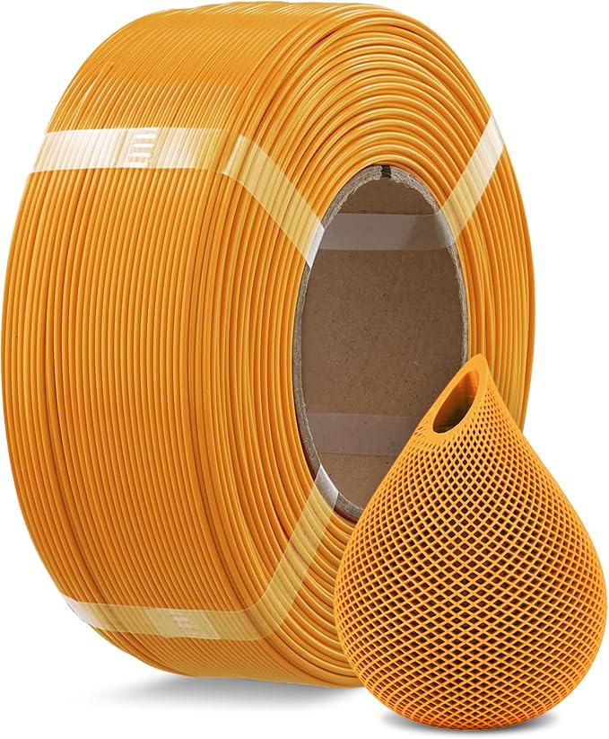 OVERTURE High Speed PLA Filament Refill 1.75mm, Rapid PLA Spoolless 3D Printing Filament, 1kg (2.2lb) Refilament for Bambu Lab, Accuracy +/- 0.02mm, Fit Most FDM Printers (Royal Gold)