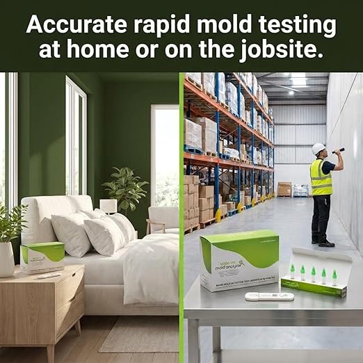 Mold Analyzer, Easy Professional Mold Detection Kit, 1 Pack | Easy At-Home Mold Detection, Fast, Accurate 10-Minute Results, DIY Testing Kit for Homes, Apartments, Bathrooms, HVAC & More
